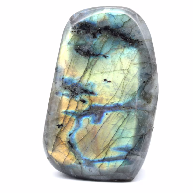 Labradorite : Découvrez les secrets de cette pierre aux reflets mystérieux labradorite bloc 091