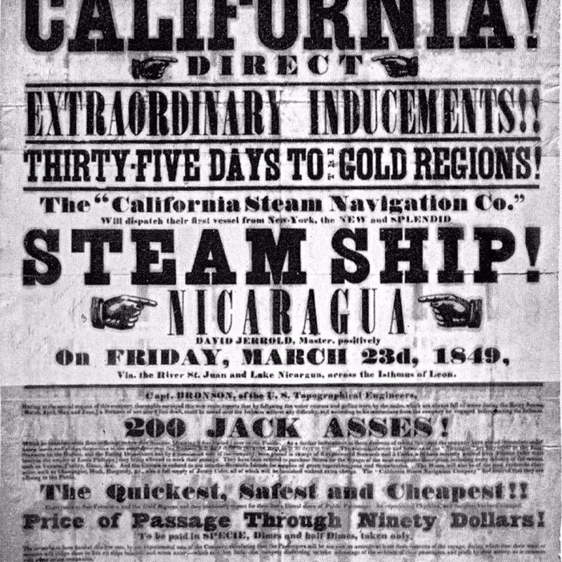 L’histoire de la ruée vers l’or aux États-Unis California Gold Rush handbill