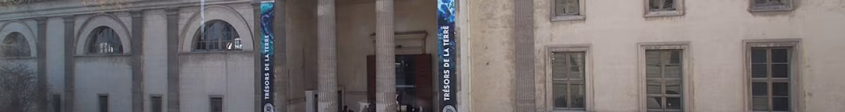Galerie de Géologie et de Minéralogie du Jardin des Plantes à Paris Peristyle et fronton galerie de Mineralogie