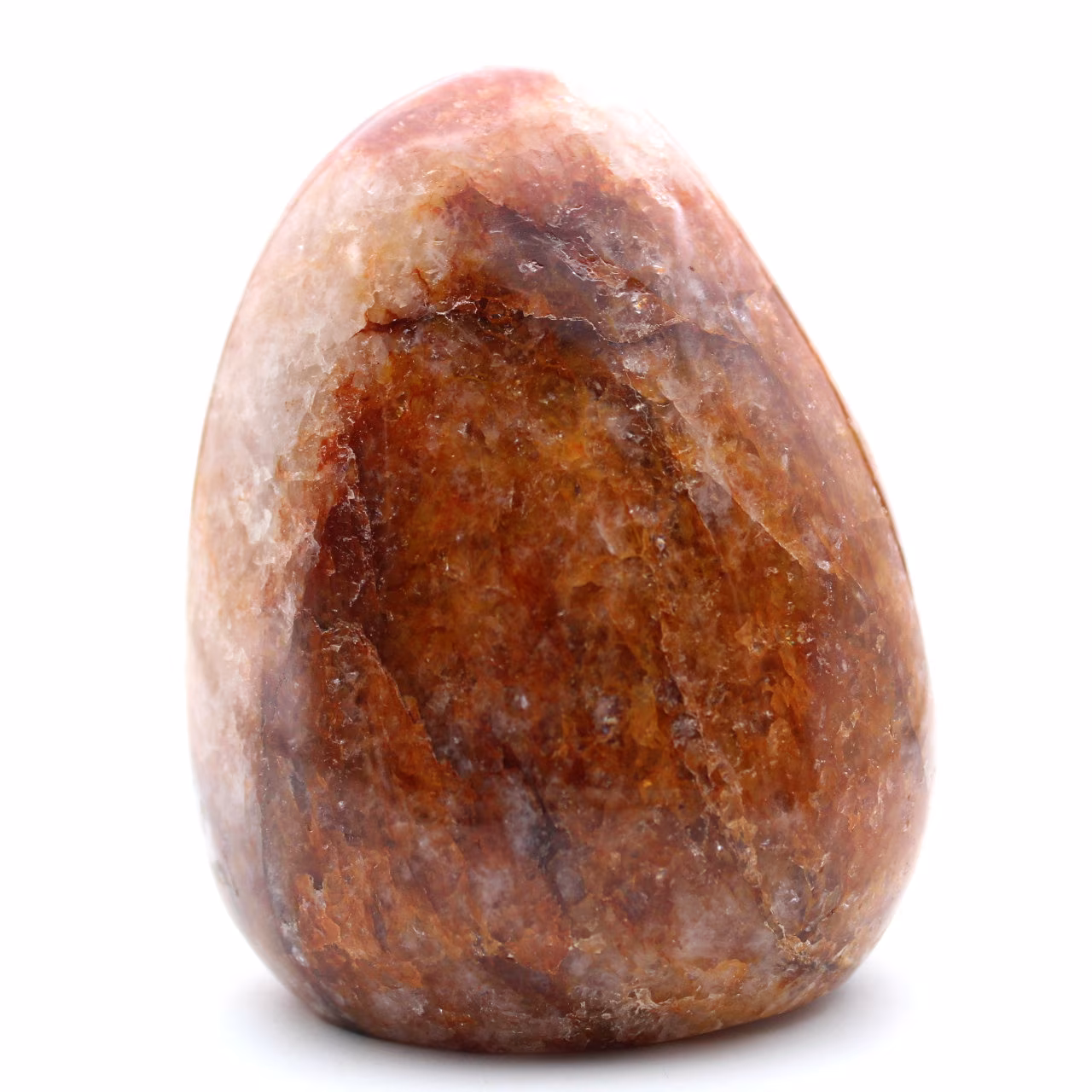 Pierre de Quartz rouge polie