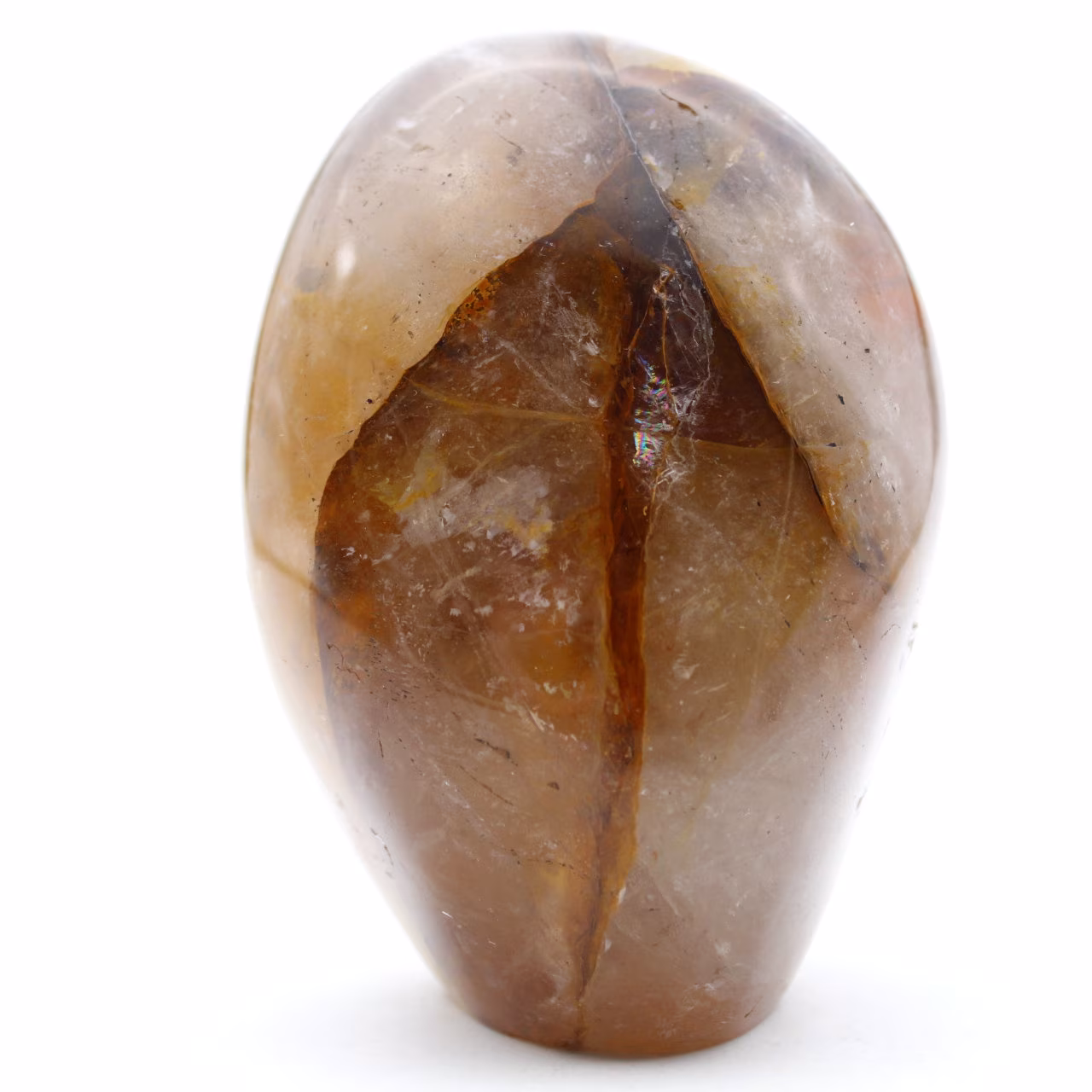 Forme libre en pierre de quartz jaune