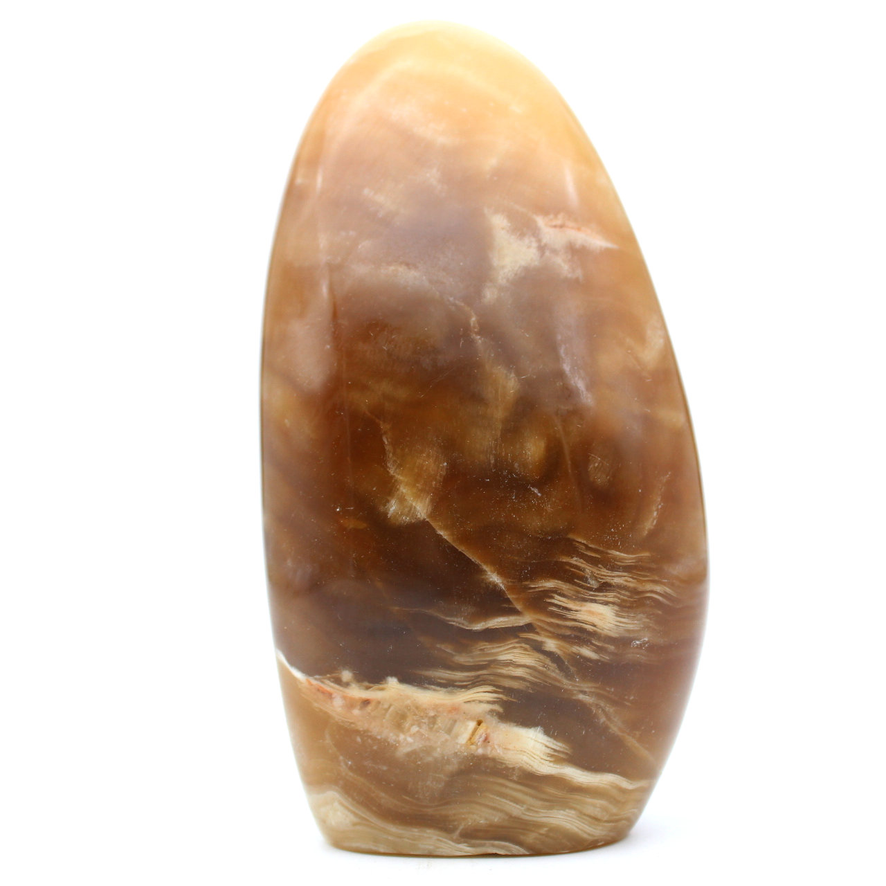 Bloc de calcite miel naturelle polie