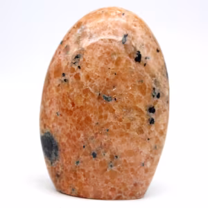 Pierre polie en calcite orange