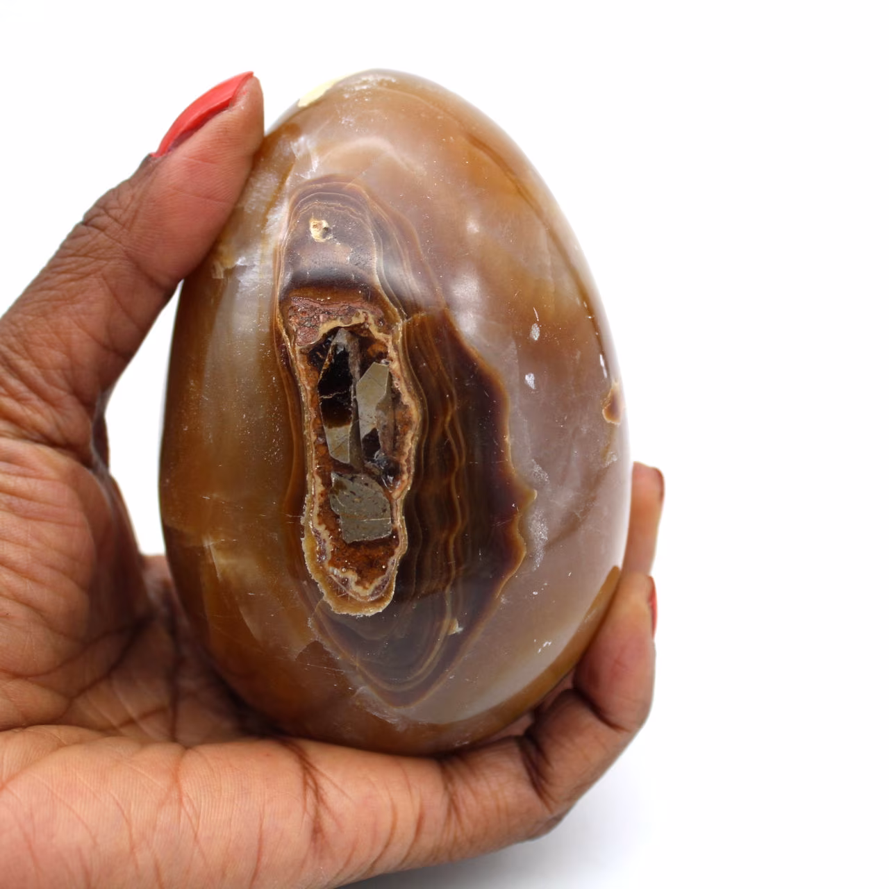 Oeuf minéral en agate