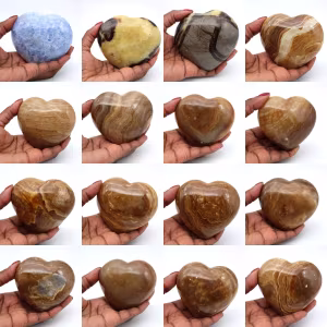 Coeur en calcite bleue