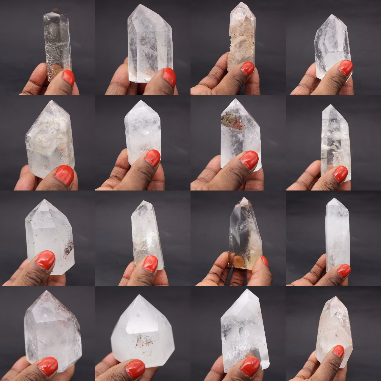 Prisme de quartz avec inclusion