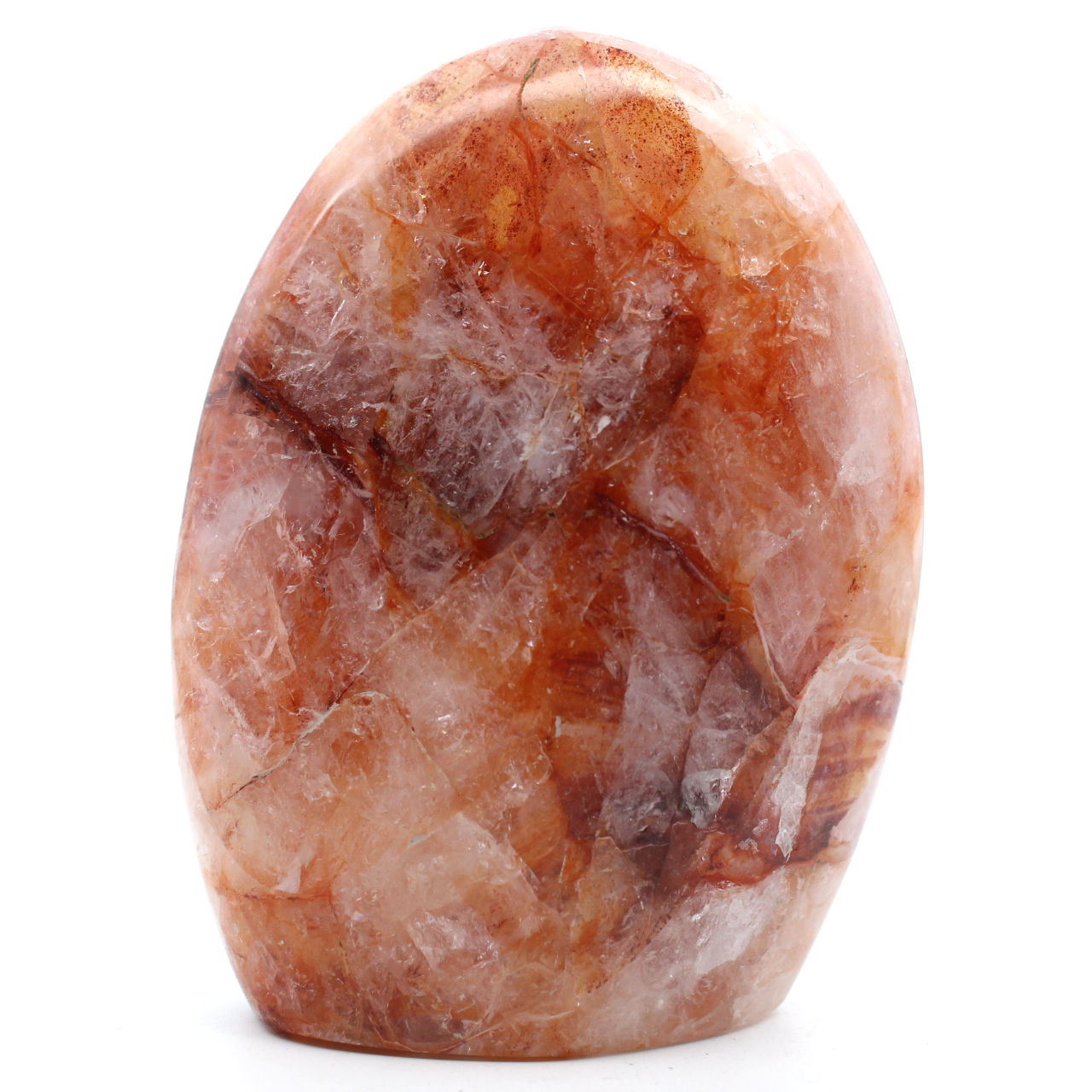 Pierre polie en quartz rouge