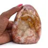 Pierre de quartz rouge polie - 1