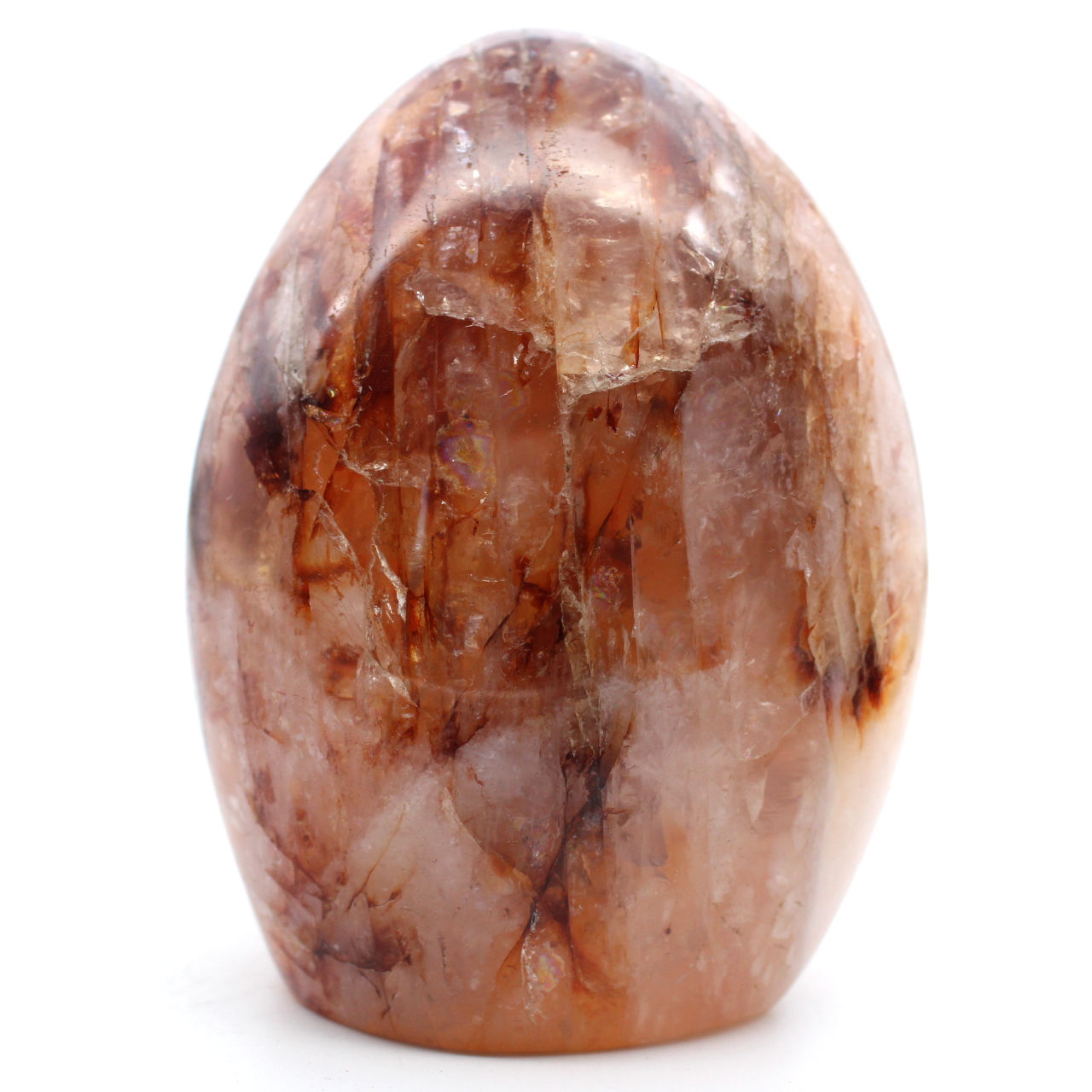Forme libre polie en quartz rouge