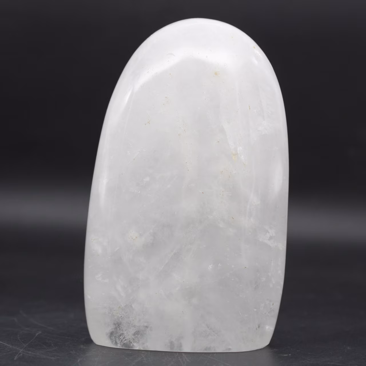 Bloc de cristal de roche polie polie