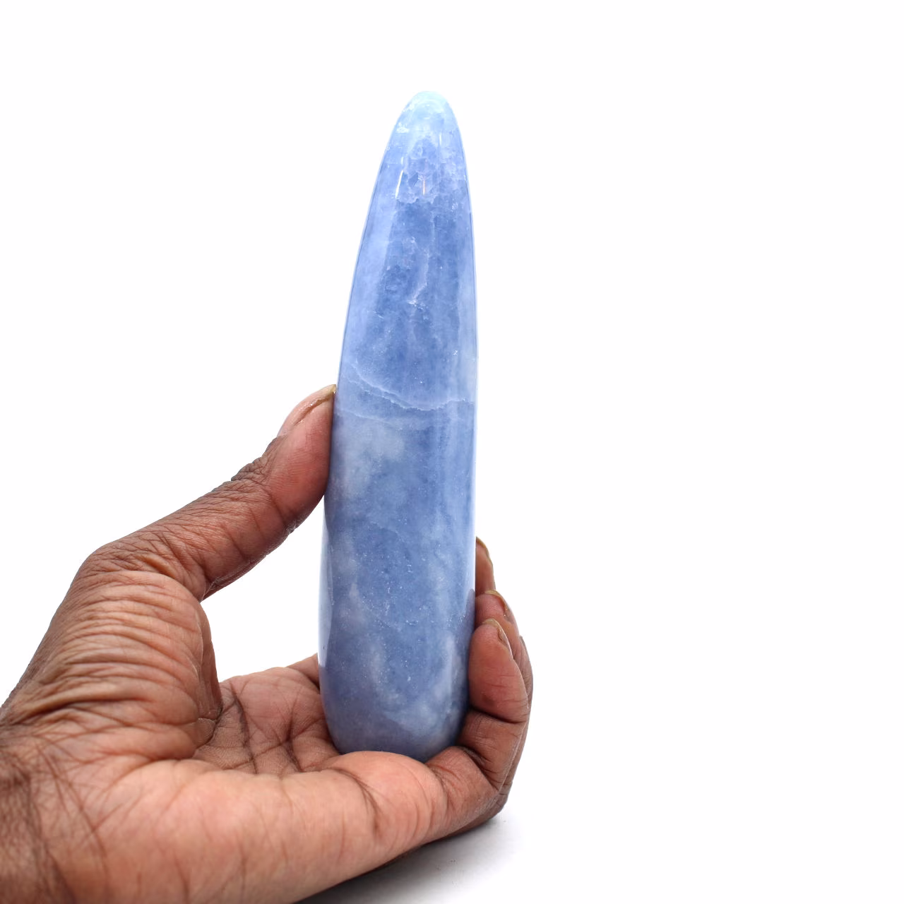 Bâton de massage en calcite bleue