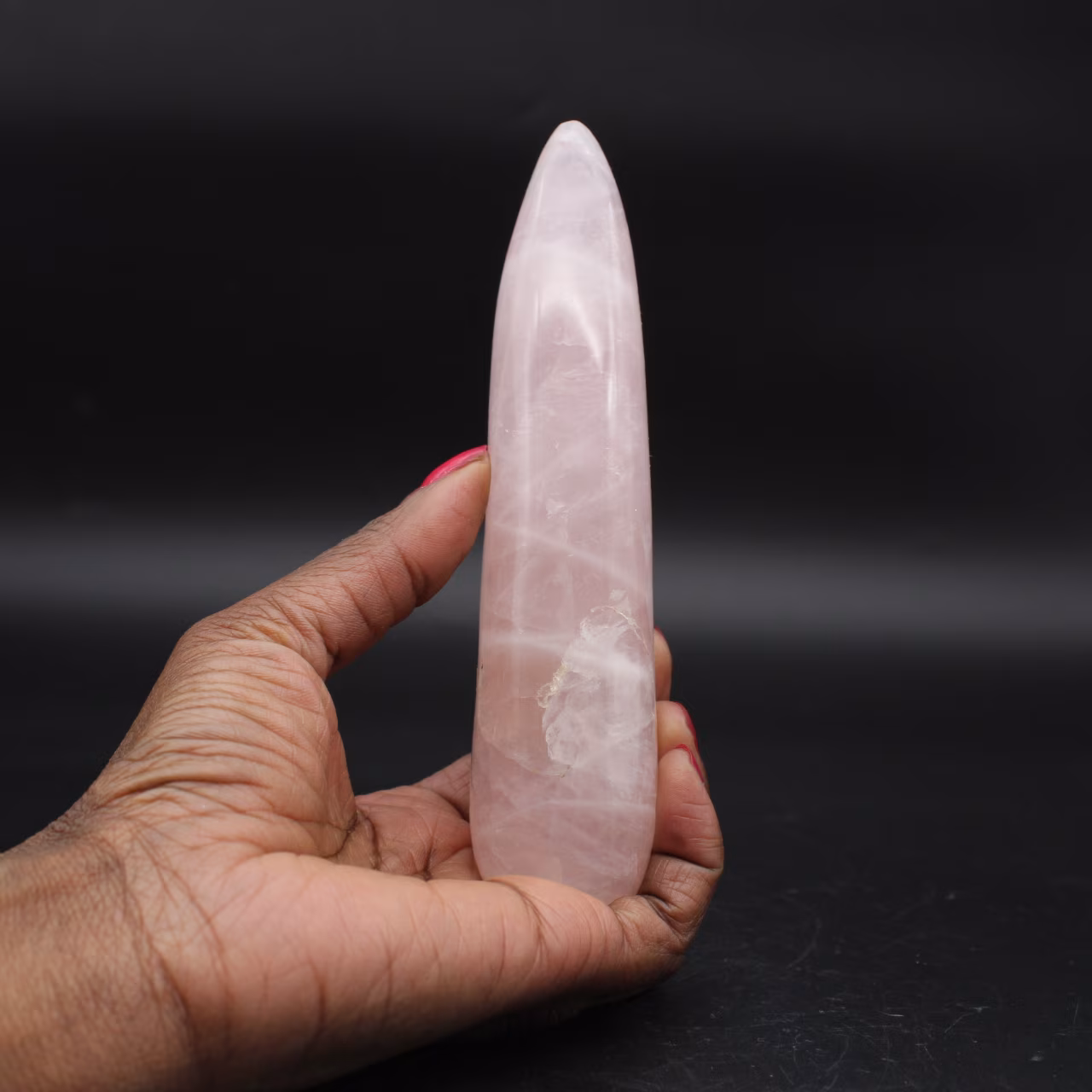 Bâton de massage en quartz rose