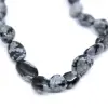 Bracelet obsidienne neige - 1