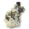 Grands cubes de pyrite avec cristaux de quartz - 2