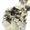Grands cubes de pyrite avec cristaux de quartz - 7