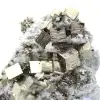 Pyrite sur gangue avec calcite et quartz - 7