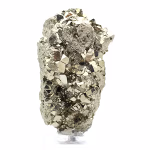Pyrite cristallisée du Pérou sur socle