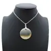 Pendentif rond jaspe imprimé - 0