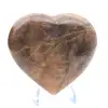Coeur en pierre de lune noire - 1
