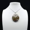 Pendentif rond jaspe orbiculaire - 0
