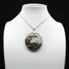 Pendentif rond jaspe orbiculaire - 1