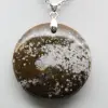 Pendentif rond jaspe orbiculaire - 2