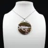Pendentif rond jaspe orbiculaire - 0