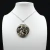 Pendentif rond jaspe orbiculaire - 1