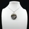Pendentif rond jaspe orbiculaire - 1