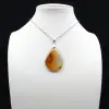 Pendentif goutte en cornaline - 1