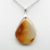 Pendentif goutte en cornaline - 2