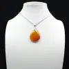 Pendentif goutte en cornaline - 1