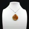 Pendentif goutte en cornaline - 1