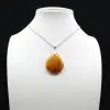 Pendentif goutte en cornaline - 1