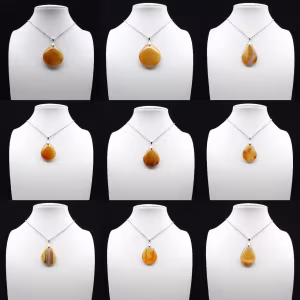 Pendentif goutte en cornaline