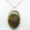 Pendentif Oval en opale verte - 2