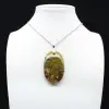 Pendentif Oval en opale verte - 0