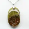 Pendentif Oval en opale verte - 2