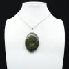 Pendentif Oval en opale verte - 1