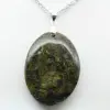 Pendentif Oval en opale verte - 2
