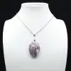 Pendentif Oval en Lépidolite - 1