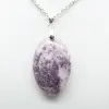 Pendentif Oval en Lépidolite - 2