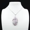 Pendentif Oval en Lépidolite - 1
