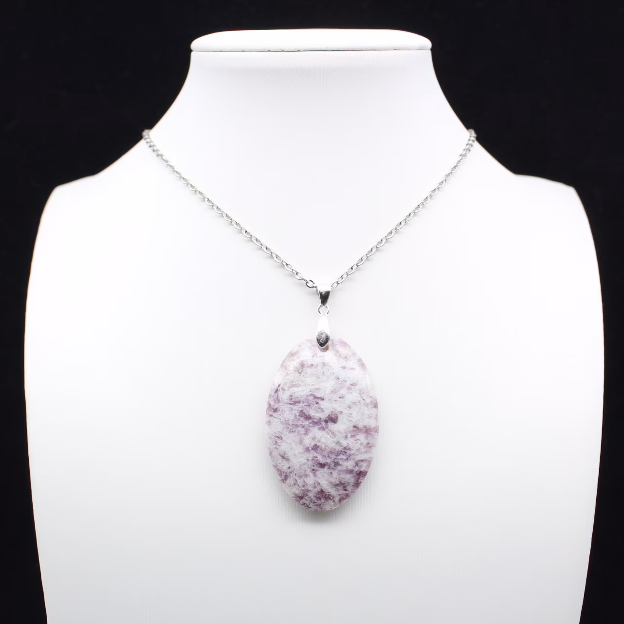 Pendentif Oval en Lépidolite