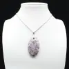 Pendentif Oval en Lépidolite - 1
