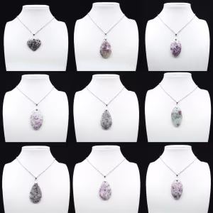 Pendentif Goutte en Lépidolite