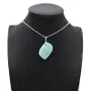 Pendentif amazonite en forme de flamme - 0