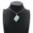 Pendentif amazonite en forme de flamme