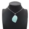 Pendentif amazonite en forme de flamme - 0