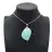 Pendentif amazonite en forme de flamme